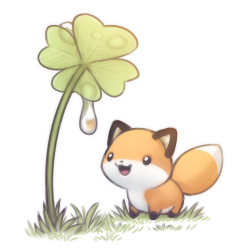 Lucky Foxy under a Clover