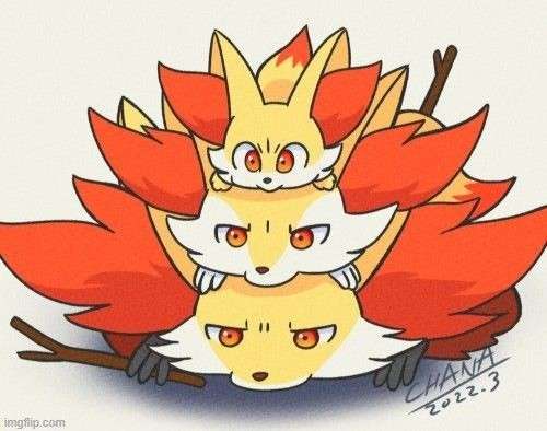Three Fiery Foxes